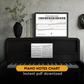 Piano Notes Chart | Instant pdf download, High Resolution, Multiple printing sizes | Learn how to read sheet music