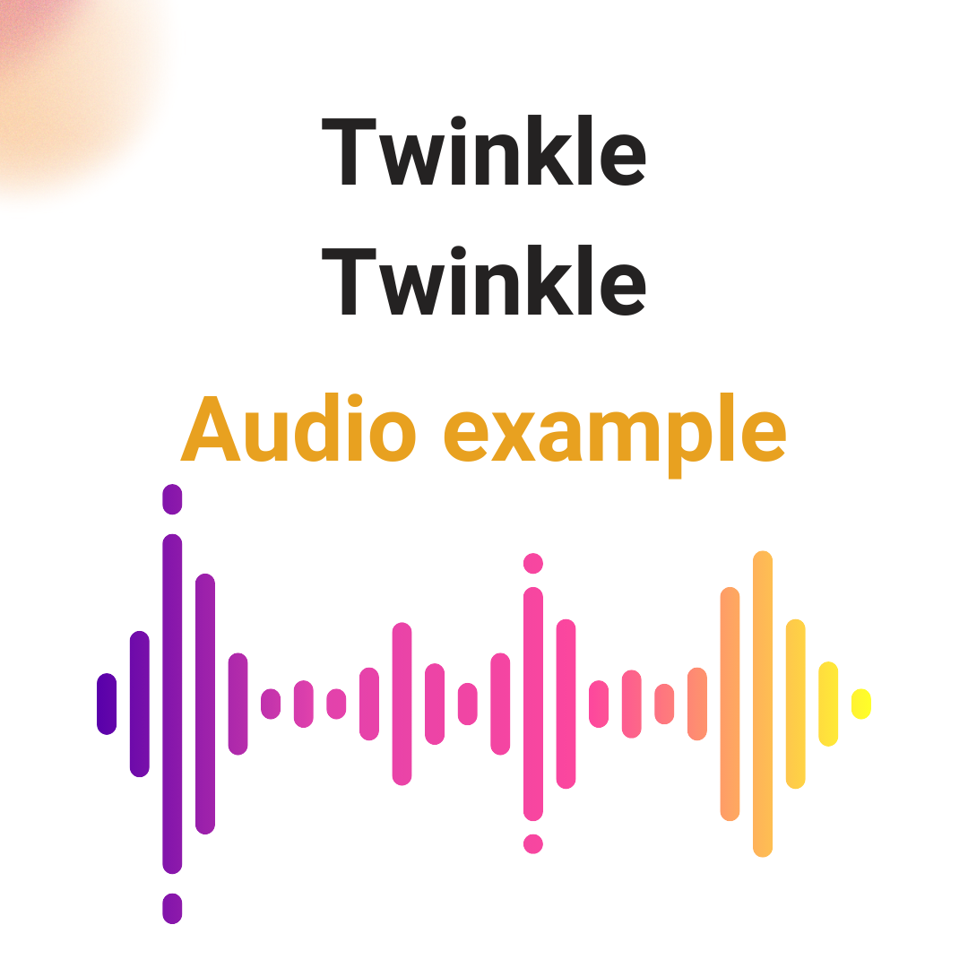 Audio example of Twinkle Twinkle Little Star on piano for beginners. Perfect for those who want to learn how to read notes, or play beginner piano songs fast. 